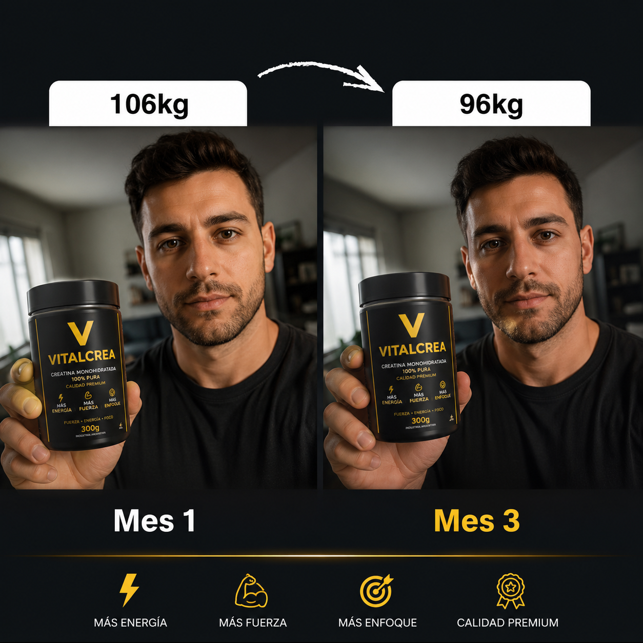 Vitalcrea® — Potenciá tu fuerza, energía y rendimiento.